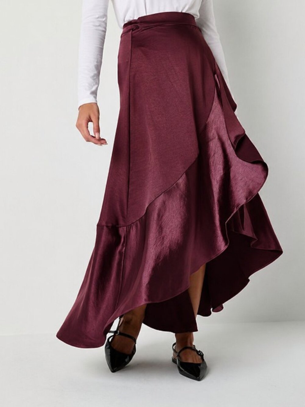 Ryegrass Women's High Rise High Low Wrap Skirt NWT Size M